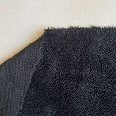マイクロボアフリース　黒　カット生地  0.6ｍ+
