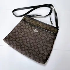 COACH コーチ　バッグ　ショルダー　シグネチャー　ブラック　中古美品　管理番号ARCANRA425