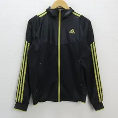 s■アディダス/adidas CLIMALITE ウォームアップジャケット/ジャージ X47706【M】黒/MENS/19【中古】