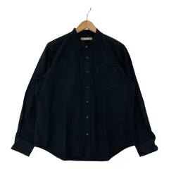 nano universe ナノユニバース  バンドカラー長袖シャツ size縦M横XL/ブラック