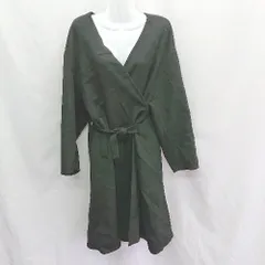 ◇ UNIQLO ユニクロ ロング丈 ゆったり 秋 冬 長袖 ノーカラー コート ガウン サイズ表記なし ブラック レディース E  【1406180100810】