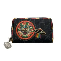 美品GUCCIグッチ ナイトクーリエGG ケース タイガーUFO刺繍 美品GUCCIグッチ ナイトクーリエGG コインケース タイガーUFO刺繍