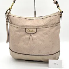 【良品】COACH オプアート パンチング ハンドバッグ 2way ベージュ 良品】COACH オプアート パンチング ハンドバッグ 2way ベージュ