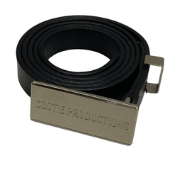 クーティプロダクションズ COOTIE PRODUCTIONS ロゴバックルベルト ベルト・サスペンダー メンズベルト ブラック Sサイズ 201goods-727