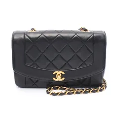 美品⭐︎ CHANEL シャネル　ダイアナ マトラッセ　チェーンショルダー　ココ CHANEL シャネル マトラッセ チェーンショルダーバッグ ブラック