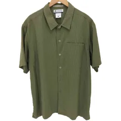 コロンビア Columbia メタルボタン チェック レギュラーカラー S/S シャツ メンズ import：L 