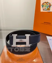 【今日特価】Hermes メンズダブルフェイスレザーベルト-1