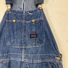 バーリントンオーバーオール 40~50年代 ヴィンテージ レア 50's 60's Burlington バーリントン デニムオーバーオール 黒