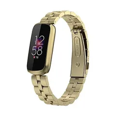 Miimall 対応Fitbit Luxe/Luxe Special Edition バンド ステンレス フィットビット Luxe (ゴールド)