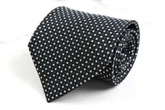 ゲラルディーニ ブランド ネクタイ ドット スクエア柄 格子柄 シルク 日本製 PO メンズ ネイビー GHERARDINI 【中古】