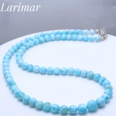 ラリマー ネックレス ヒーリングストーン 天然石 パワーストーン シルバー Larimar silver necklace fashion jewelry