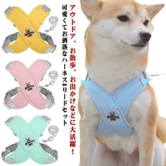 新品 犬 小型犬 犬用 ハーネス 犬具 リードセット 2点セット 安全 帯 首輪 胴輪 反射板 お出かけ 簡単装着 大型 小型犬 中型犬 犬 ソフトハーネス 散歩 お散歩グッズ 簡単脱着式 軽量 おしゃれ kkkiuw