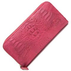 5049 極美品 本クロコ クロコダイル ラウンドファスナー 長財布 