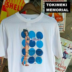 ときめきメモリアル ときメモ  片桐彩子 キャラクター Tシャツ FREESIZE レトロ ゲーム ビキニ コナミ 白 ホワイト 10705