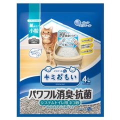 エリエール Pｅｔ キミおもいパワフル消臭・抗菌システムトイレ用ネコ砂小粒4L