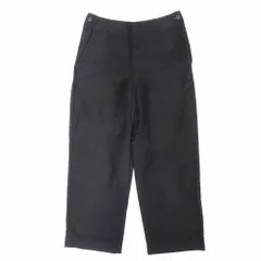 YAECA ヤエカ ワイド ストレート パンツ コットン リネン サイズS ボトムス 156058 ブラック 黒 レディース 【中古】