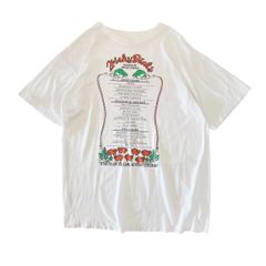 Lサイズ 90s 古着 ジョーク スラング メニュー エロT カニ アサリ ヴィンテージ Tシャツ シングルステッチ ホワイト