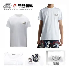 未使用新品　MONCLER ホワイト Tシャツ　ダブルロゴ 2025年最新】モンクレール MONCLER ダブルロゴ コットンTシャツ