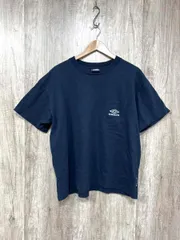 umbro アンブロ ロゴ刺繍 ワイド幅 Tシャツ sizeL/紺 ■◆ レディース