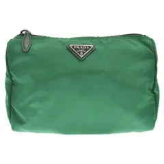 PRADA (プラダ) ナイロン ポーチ マルチケース 化粧品 コスメケース グリーン 1NA011のサムネイル