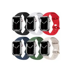 Tighesen Apple Watch バンド アップルウォッチ バンド (ブラック/ホワイト/レッド 42/44/45/49mm S/M)