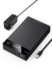 [New Arrival] Hard Disk Case 1 2.5/3.5 inch SATA Gen 3.0 Compatible 3.2 HDD/SSD Case UASP Compatible USB 5Gbps High-Speed ​​Transfer 20TB Capacity Support HDD 12V Power Adapter Included 3.5 inch 2.5/3.5 inch External