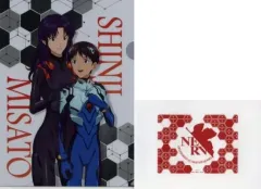 【中古】クリアファイル 碇シンジ＆葛城ミサト A4クリアファイル＆ステッカーセット 「一番くじ エヴァンゲリオン エヴァパイロット、集結!」 H賞