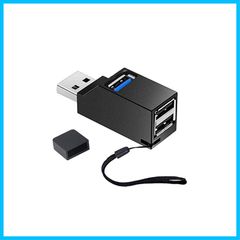 【在庫セール】USBハブ 3ポート USB3.0＋USB2.0コンボハブ 超小型 バスパワー usbハブ USBポート拡張 YFFSFDC 高速 軽量 コンパクト 携帯便利 1個入り (ブラック)