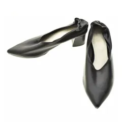 【Launalea】0540 ポインテッドトゥチャンキーヒールパンプス