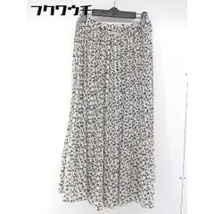 ◇ LOWRYS FARM ローリーズファーム 花柄 ロング プリーツ スカート サイズF オフホワイト系 マルチ レディース 【中古】 【1105280001286】