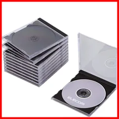 エレコム CD/DVDプラケース/1枚収納/10パック/ブラック