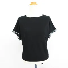 コムサ COMME CA Mature カットソー 半袖 ドルマンスリーブ 丸首 ストレッチ 9 ブラック ※EKM