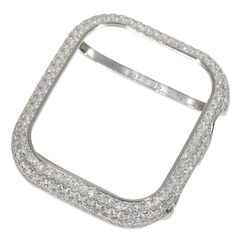モアサナイト Moissanite アップルウォッチ ベゼル S10【４６mm 】カスタム ベゼル.925Silver シルバー