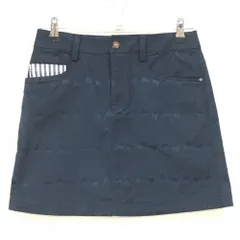 【超美品】アディダス スカート ネイビー 総柄地模様 レディース S/P ゴルフウェア adidas