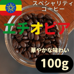【送料無料】自家焙煎スペシャリティコーヒー　エチオピア ナチュラル（100g）