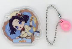 【中古】キーホルダー 神崎アオイ 「鬼滅の刃×ufotable Cafe×マチ★アソビCAFE バレンタイン＆ホワイトデーイベント2025 前期 ランダムストローチャーム」