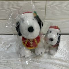 【限定】ペア２体セット スヌーピークリスマス ぬいぐるみ SNOOPY and FRIENDS Preparing for Christmas 新品未開封品