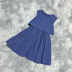 【美品】EDIT COLOGNE  エディットコロン  ノースリーブワンピース  (3)  上品  パーティー  レディース  青系  ブルー【送料無料】