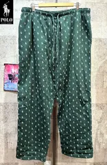 ポロラルフローレン ポニー総柄 ネル パジャマ イージーパンツ XL グリーン POLO RALPH LAUREN