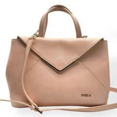 未使用級 FURLA フルラ ダナエ レザー 2way バッグ ブルー 型