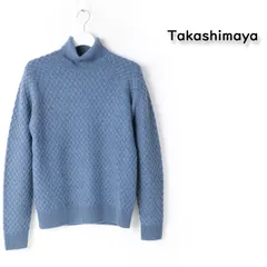 新品 高島屋 タカシマヤ カシミヤ100％ ニット TAKASHIMAYA メンズ ミドルゲージ タートルネックセーター S - 735のサムネイル