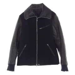 ISAMUKATAYAMA BACKLASH イサムカタヤマバックラッシュ 15AW 1547-01 SOS MYRTILLE ホース レザー ウール ジップ アップ ブルゾン ブラック系 L【中古】のサムネイル