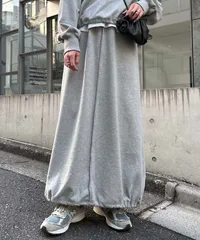 2343 【2024年モデル】CIAOPANIC TYPY バルーンドロストスウェットスカート グレー Size:S チャオパニックティピー