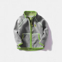 ☆ グレー ☆ 120cm ☆ キッズ フリースジャケット 暖かい 防寒 フリース ジャケット キッズ アウター おしゃれ フリースジャケット 子供服 ジャンパー 男の子 女の子 子ども こども 通学 ジャンバー 冬 秋 オシャレ 秋冬 可愛い 防寒 上着