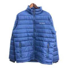 Columbia コロンビア 中綿 ナイロン ジャケット アウトドア ワンポイントロゴ ブルー (メンズ L) 中古 古着 R6588