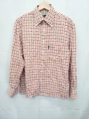 ◇ ⊇ Paul Smith JEANS ポール スミス ジーンズ ボタンダウン 長袖 シャツ サイズＭ レッド系 ホワイト メンズ E  【1506110002495】