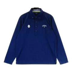 サイズ：LL CALLAWAY キャロウェイ  長袖ポロシャツ ボタンダウン 総柄 ネイビー系 [240101466383] ゴルフウェア メンズ ストスト