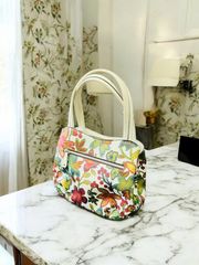 シンクビー花柄ストライプトートバッグ パステルフラワー - メルカリ
