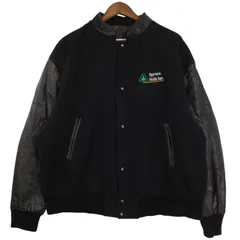 00年代 カナダ製 CANADA SPORTSWEAR スタジアムジャケット 企業ロゴ ブラック (メンズ XL) 中古 古着 A2794