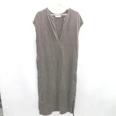 ◇ ⊂ DOUDOU ドゥドゥ Vカット ロング ワンピース サイズPS ブラウン系 レディース E  【1501230042130】のサムネイル